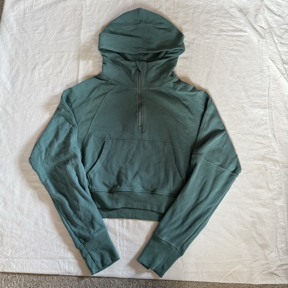 DYM Scuba Cropped Active West Pullover 1/4 Zip XL Teal
